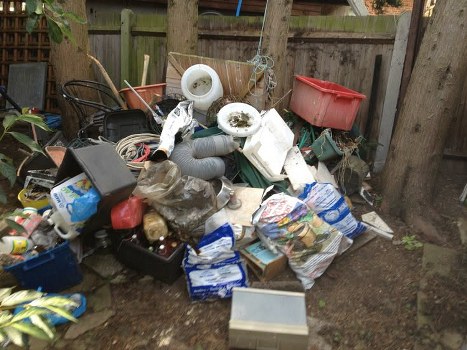 Various types of waste collected for removal in NW London